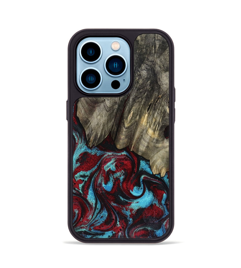 iPhone 14 Pro Wood Phone Case - Cierra (Red, 816467)