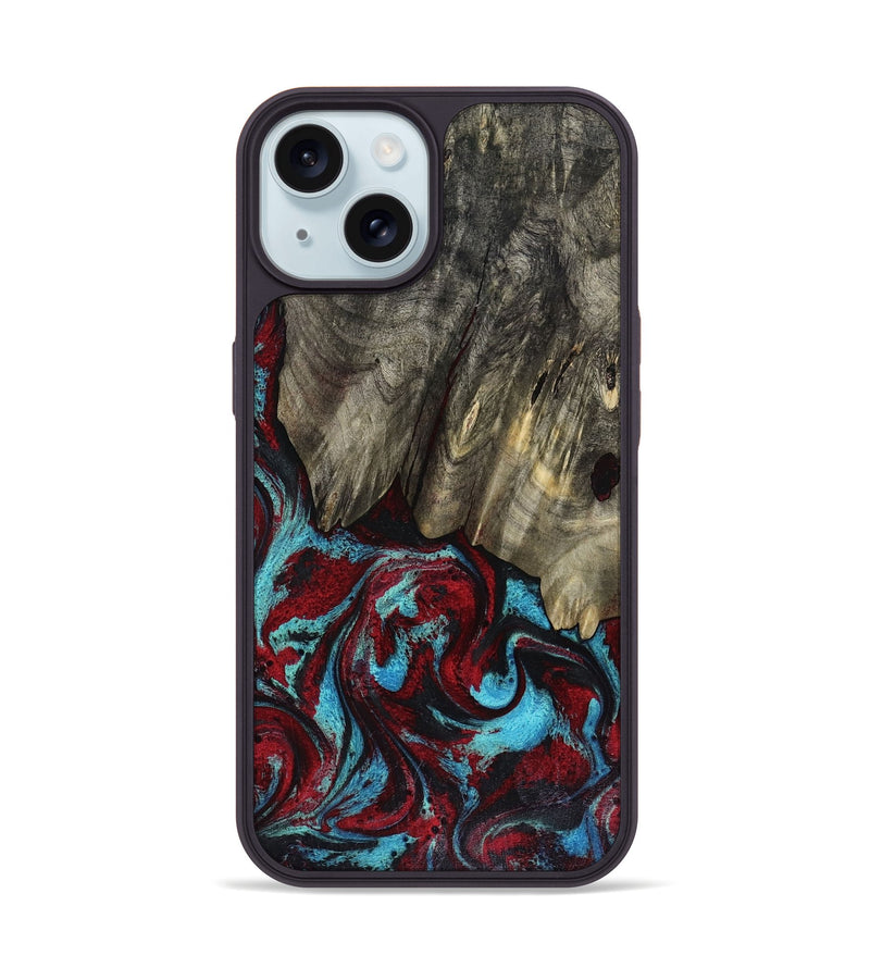 iPhone 15 Wood Phone Case - Cierra (Red, 816467)