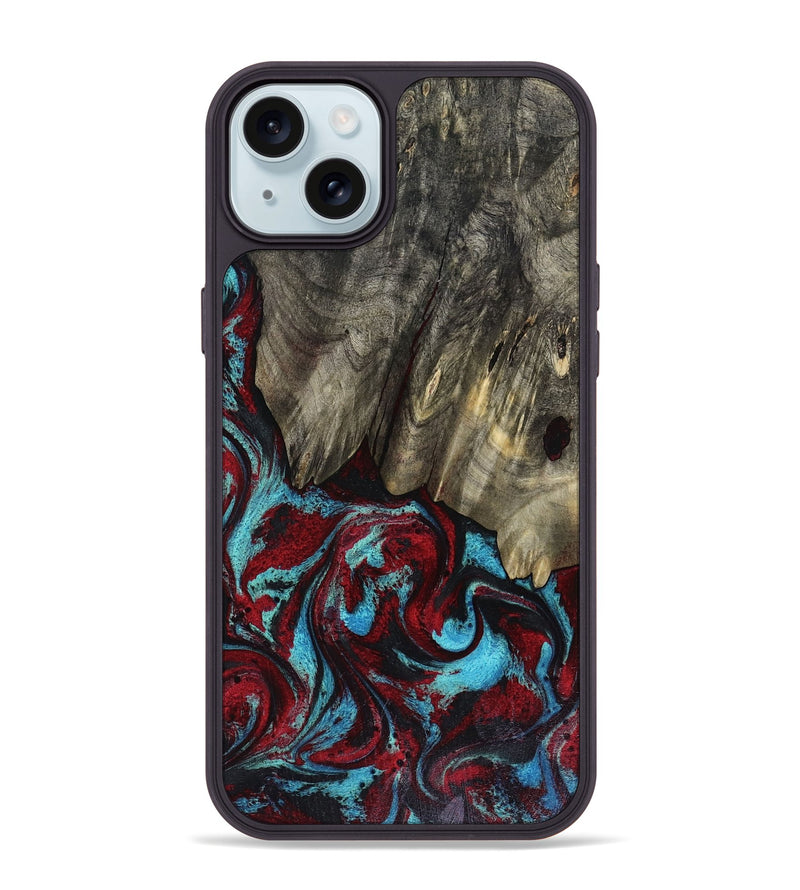 iPhone 15 Plus Wood Phone Case - Cierra (Red, 816467)