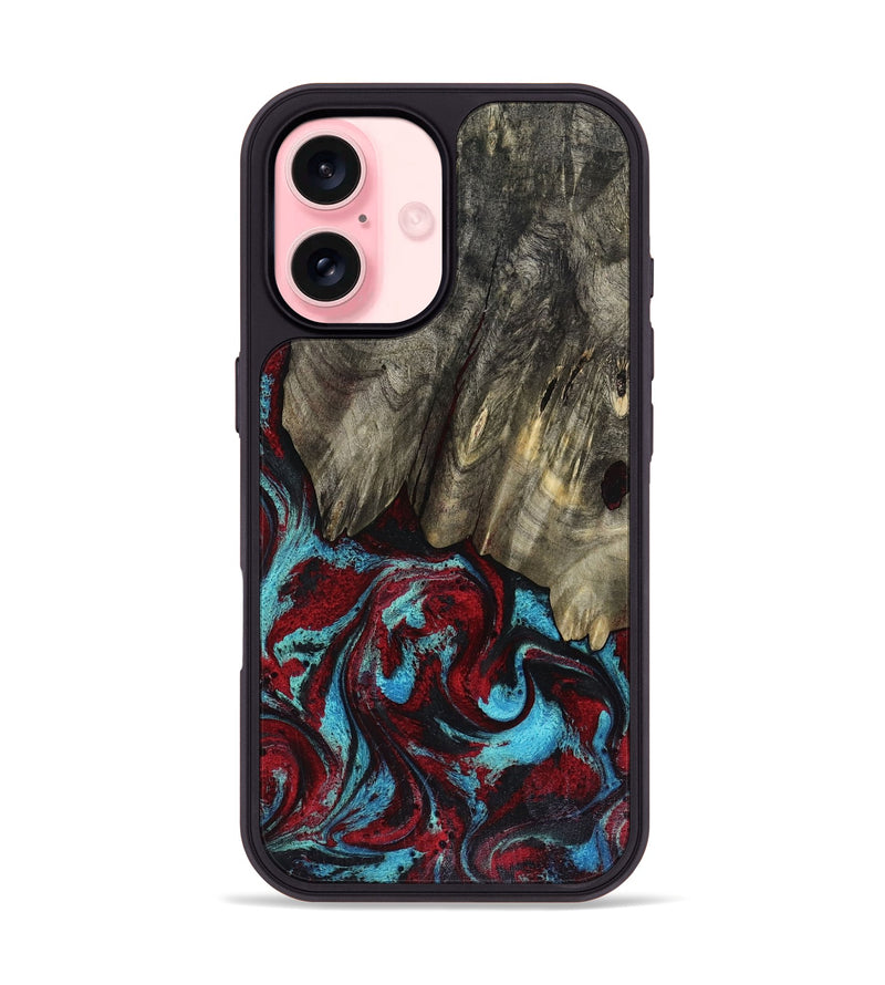 iPhone 16 Wood Phone Case - Cierra (Red, 816467)