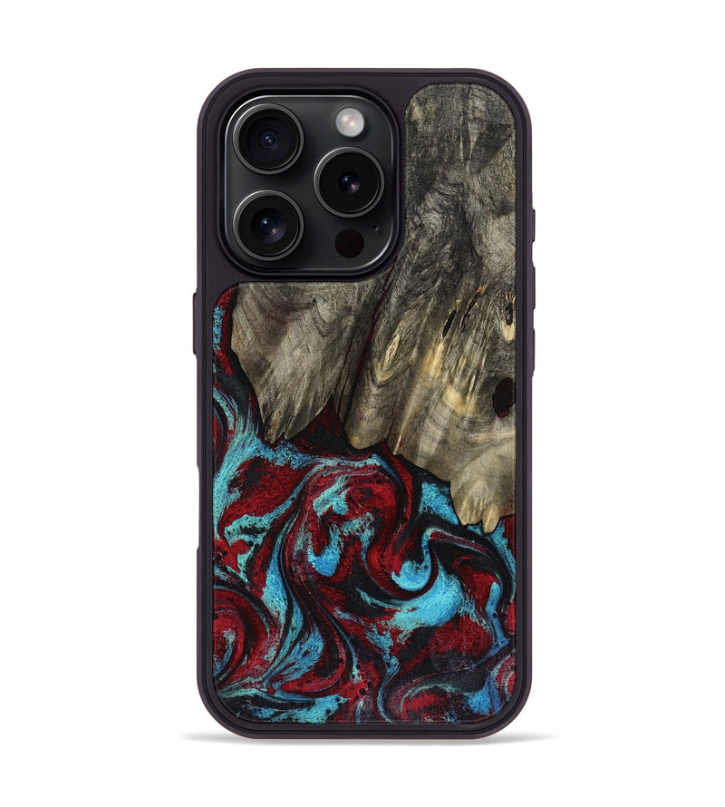 iPhone 16 Pro Wood Phone Case - Cierra (Red, 816467)