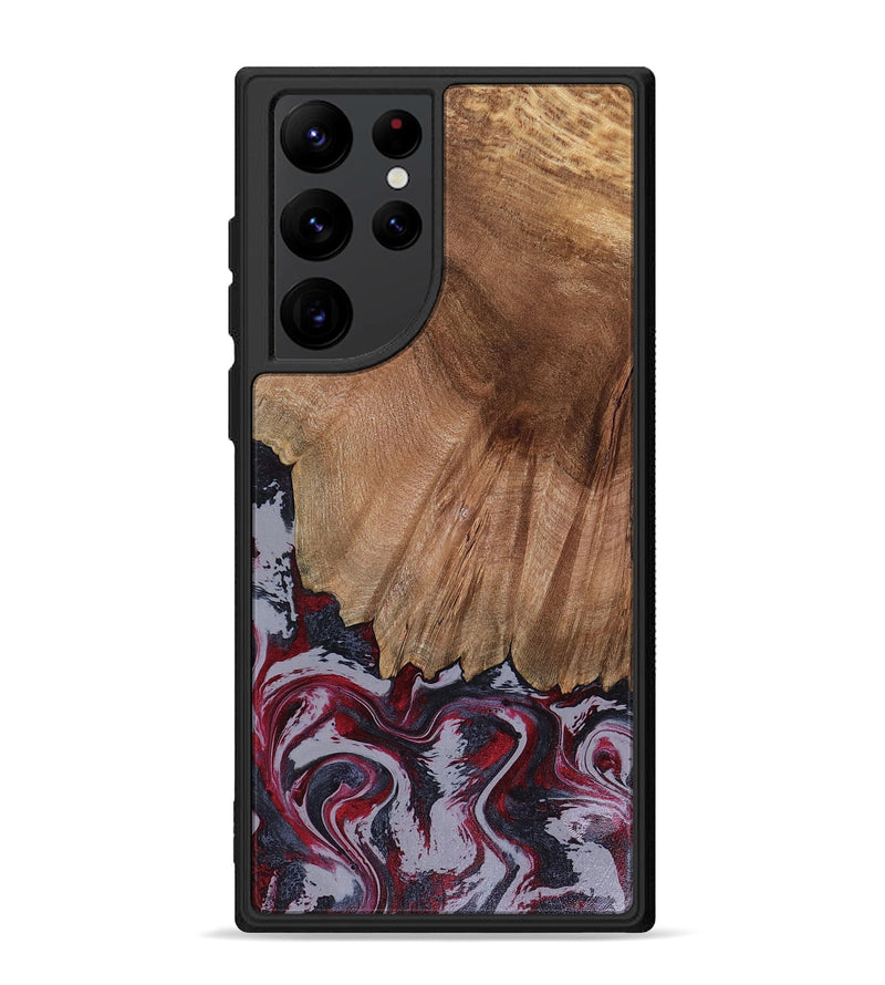 Galaxy S22 Ultra Wood Phone Case - Edd (Red, 816470)