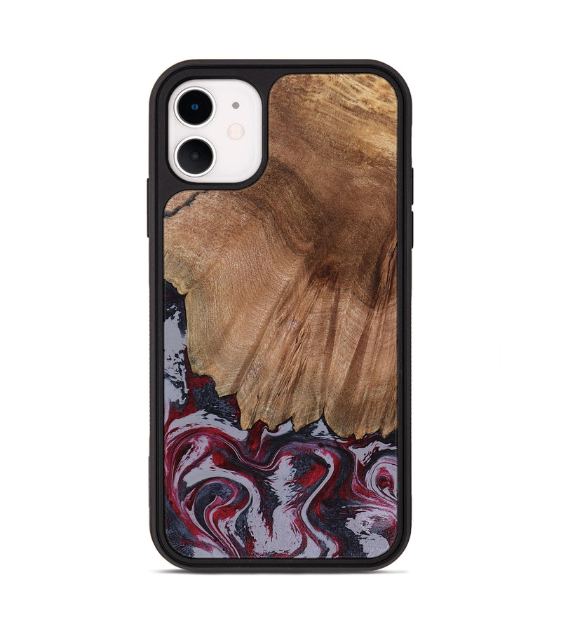 iPhone 11 Wood Phone Case - Edd (Red, 816470)