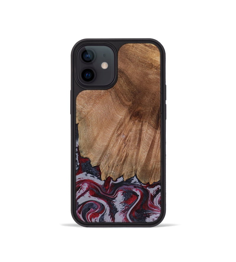 iPhone 12 mini Wood Phone Case - Edd (Red, 816470)