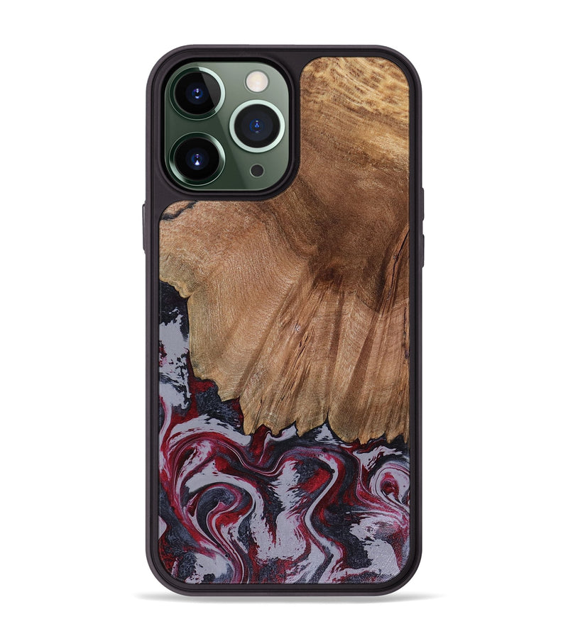 iPhone 13 Pro Max Wood Phone Case - Edd (Red, 816470)