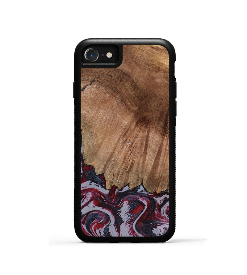 iPhone SE Wood Phone Case - Edd (Red, 816470)