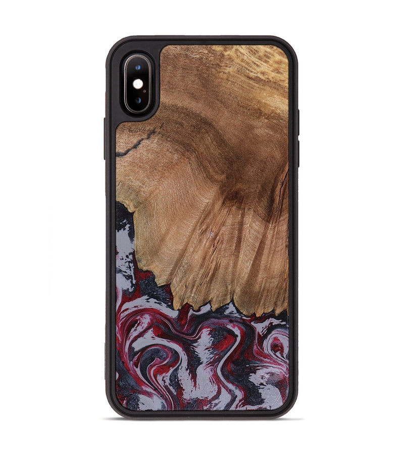iPhone Xs Max Wood Phone Case - Edd (Red, 816470)