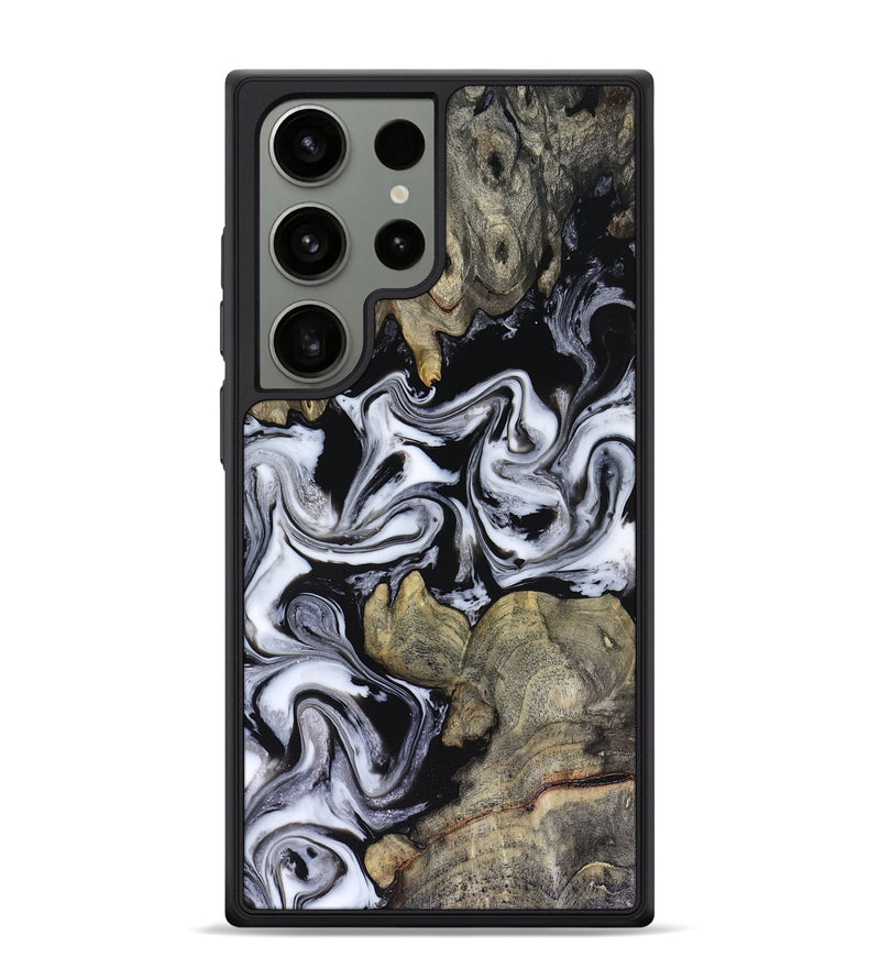 Galaxy S24 Ultra Wood Phone Case - Rosina (Black & White, 816471)