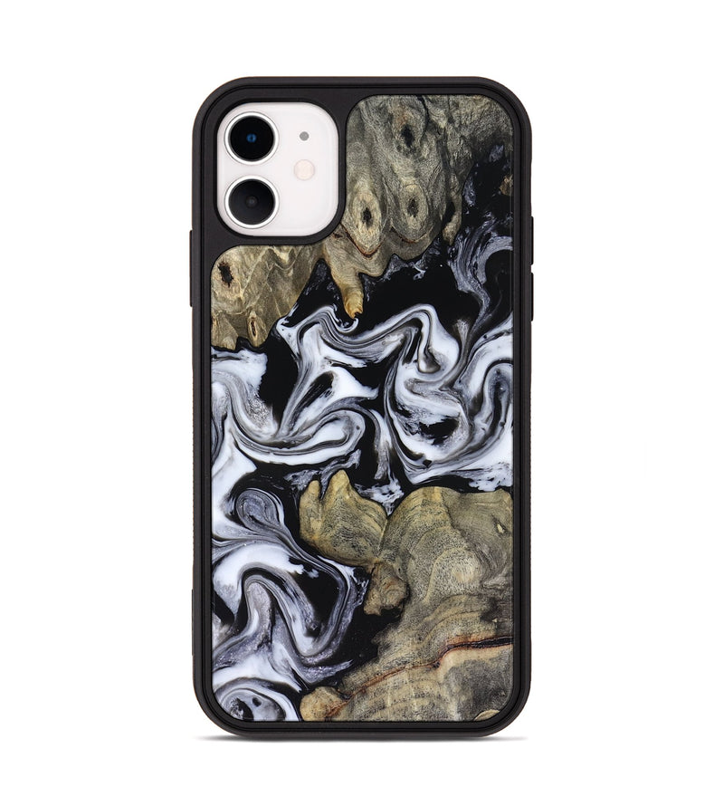 iPhone 11 Wood Phone Case - Rosina (Black & White, 816471)