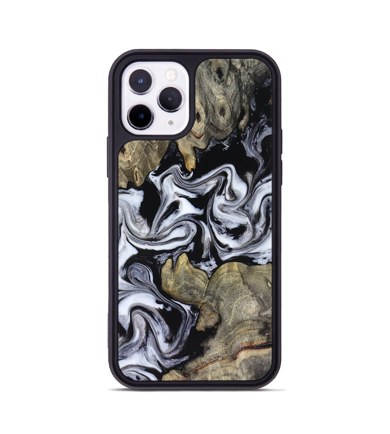 iPhone 11 Pro Wood Phone Case - Rosina (Black & White, 816471)