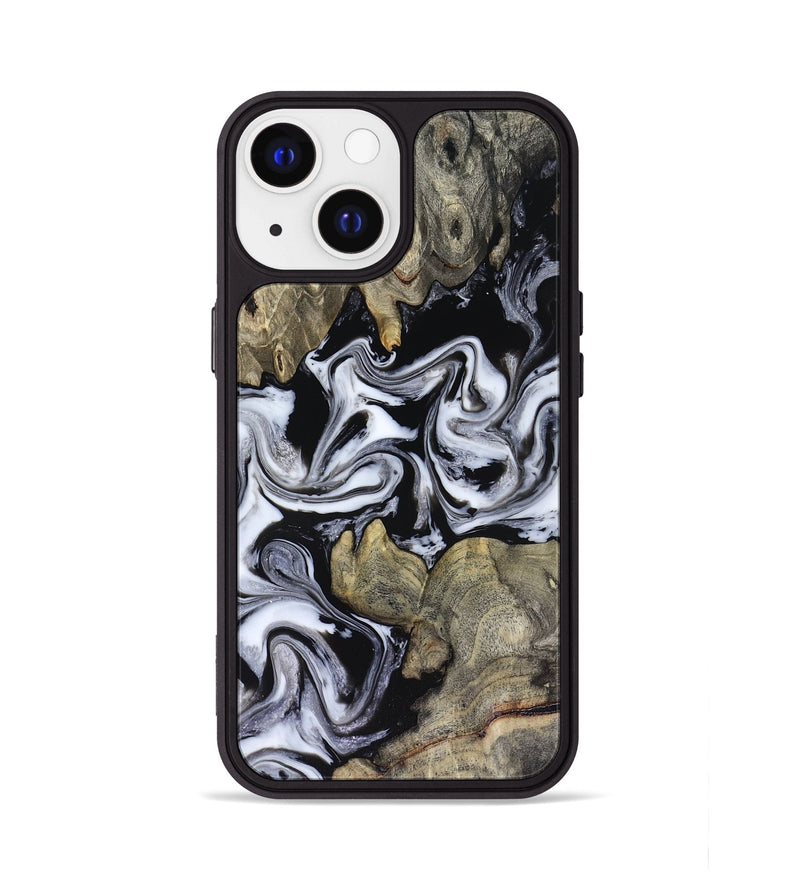 iPhone 13 Wood Phone Case - Rosina (Black & White, 816471)