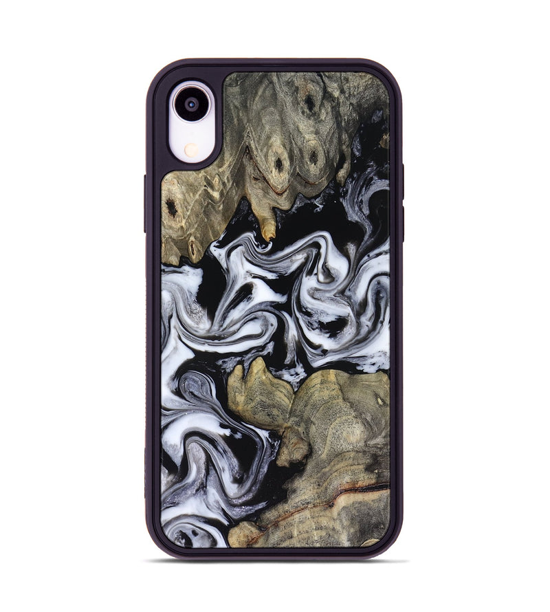 iPhone Xr Wood Phone Case - Rosina (Black & White, 816471)