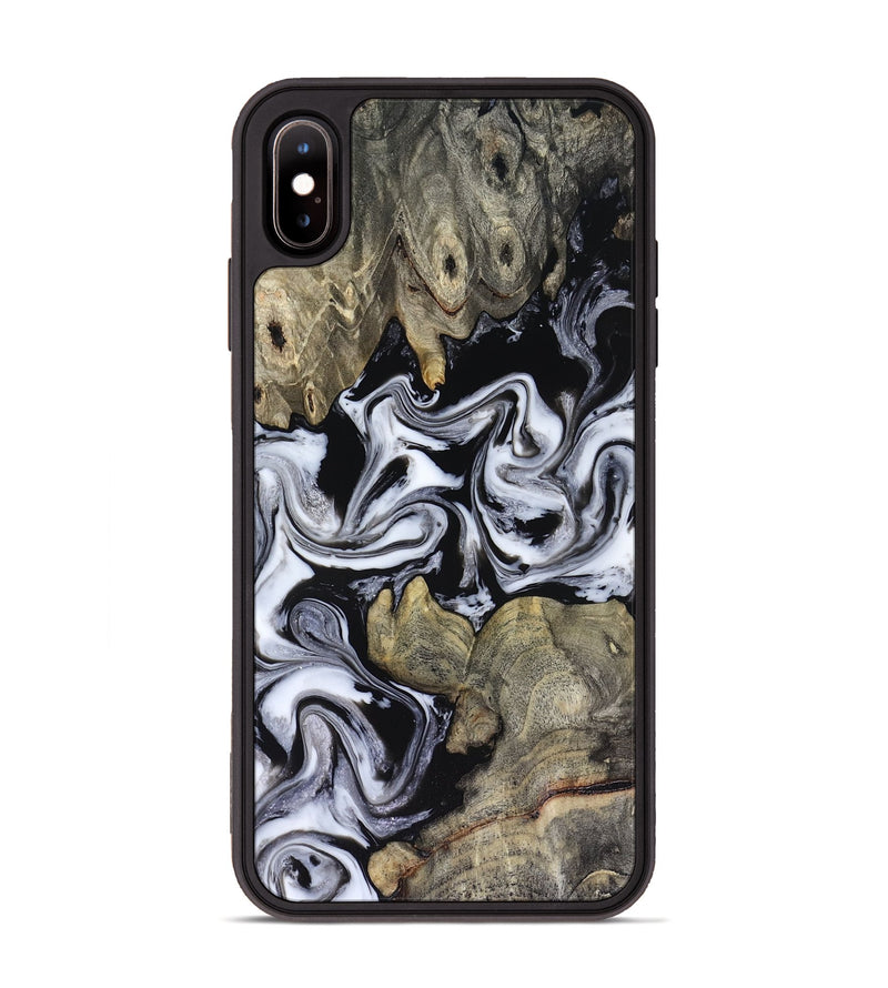 iPhone Xs Max Wood Phone Case - Rosina (Black & White, 816471)