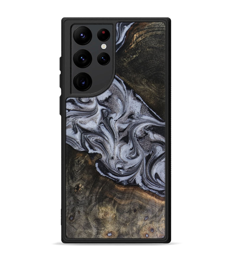 Galaxy S22 Ultra Wood Phone Case - Pam (Black & White, 816472)