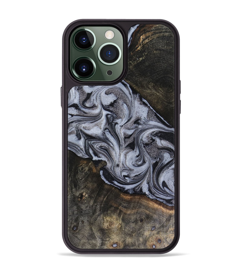 iPhone 13 Pro Max Wood Phone Case - Pam (Black & White, 816472)