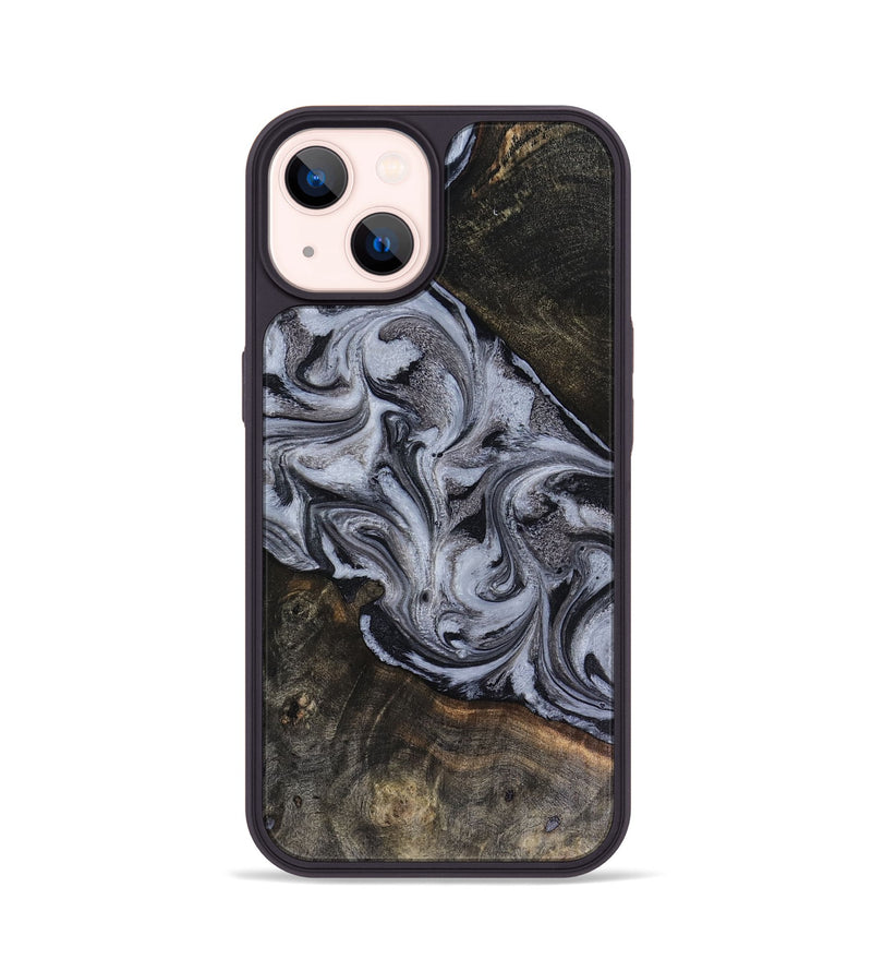 iPhone 14 Wood Phone Case - Pam (Black & White, 816472)