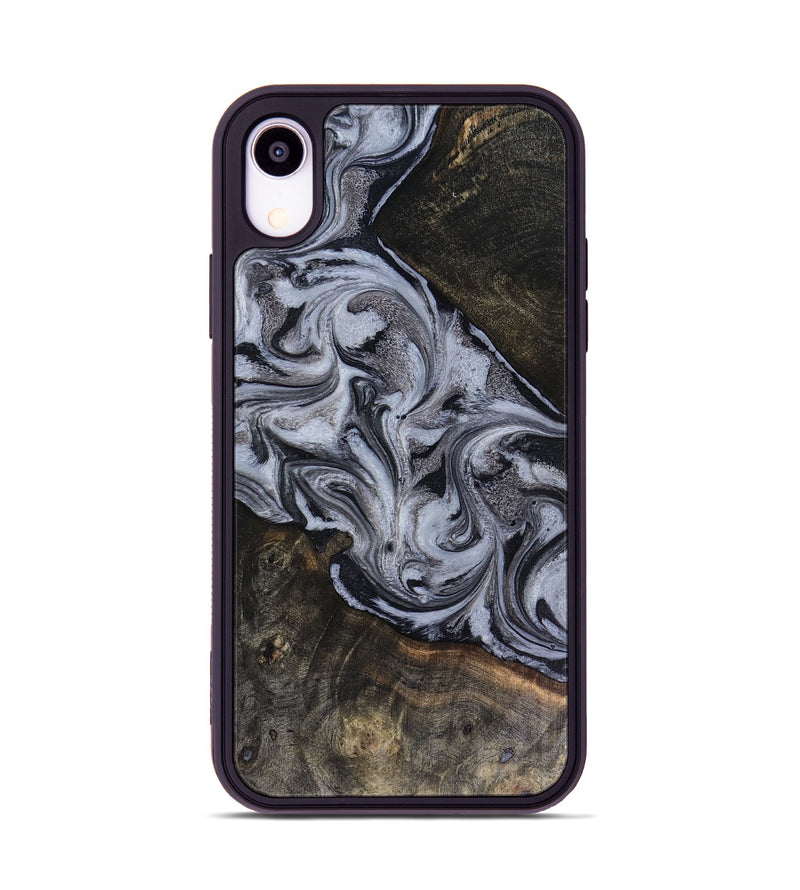 iPhone Xr Wood Phone Case - Pam (Black & White, 816472)