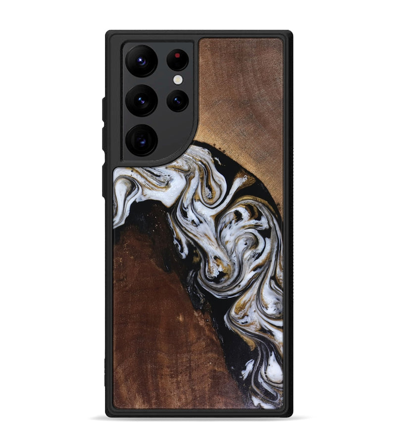 Galaxy S22 Ultra Wood Phone Case - Cannon (Black & White, 816473)