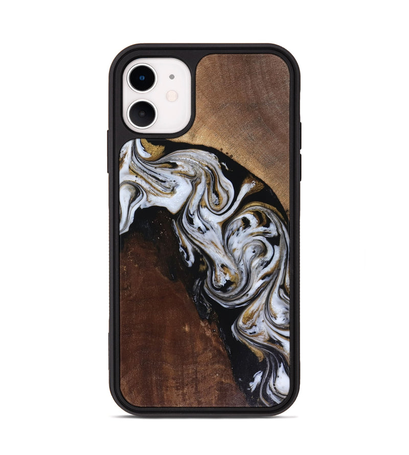 iPhone 11 Wood Phone Case - Cannon (Black & White, 816473)