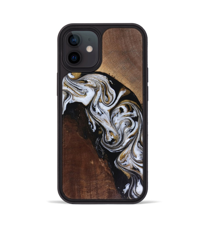 iPhone 12 Wood Phone Case - Cannon (Black & White, 816473)
