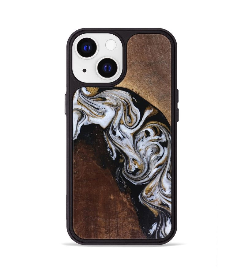 iPhone 13 Wood Phone Case - Cannon (Black & White, 816473)