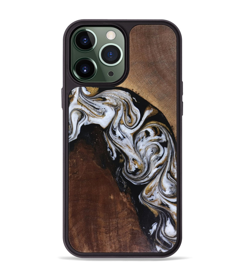 iPhone 13 Pro Max Wood Phone Case - Cannon (Black & White, 816473)
