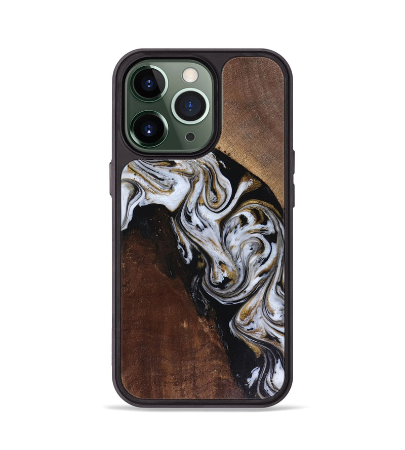 iPhone 13 Pro Wood Phone Case - Cannon (Black & White, 816473)
