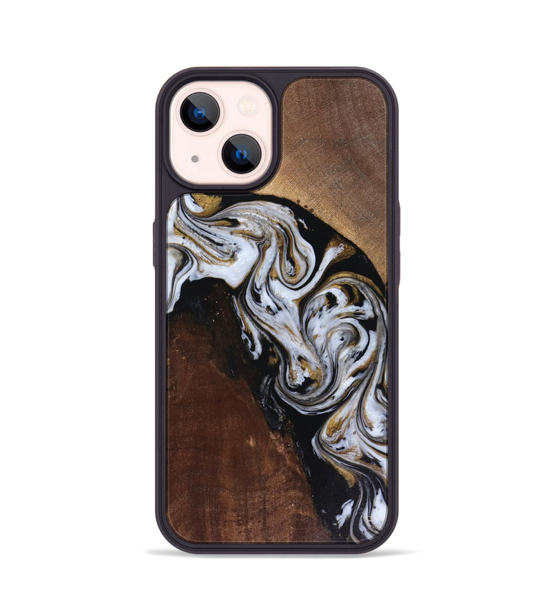 iPhone 14 Wood Phone Case - Cannon (Black & White, 816473)
