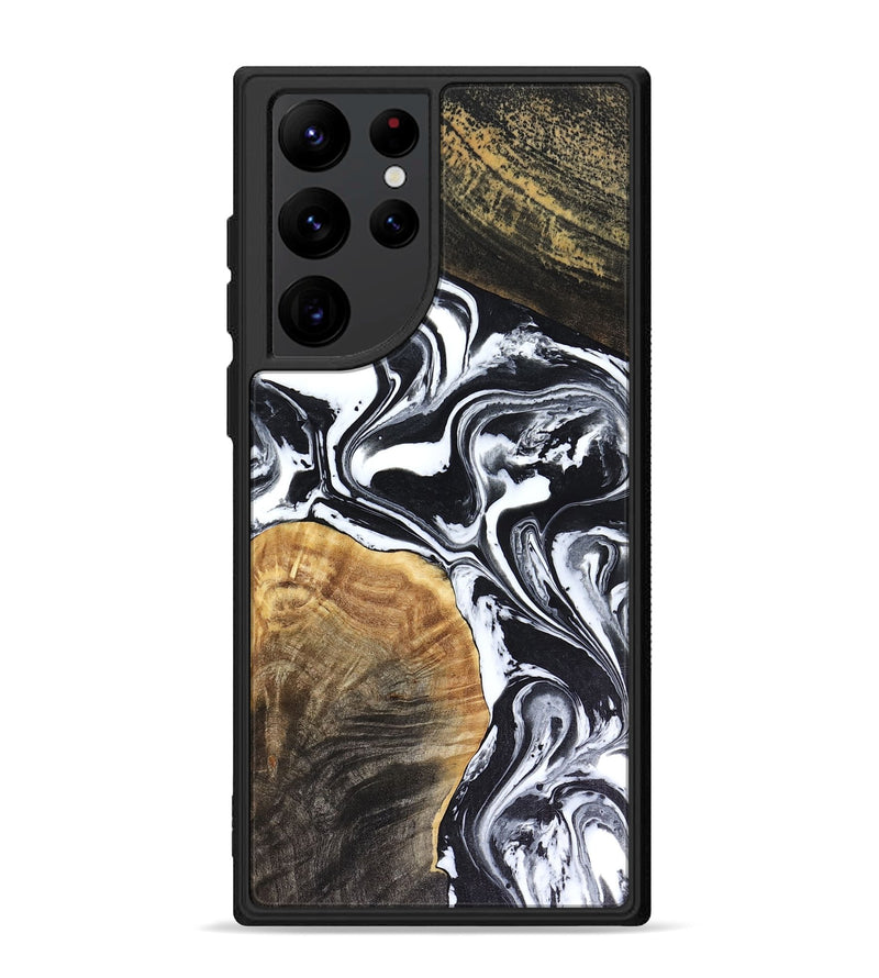 Galaxy S22 Ultra Wood Phone Case - Marlena (Black & White, 816474)