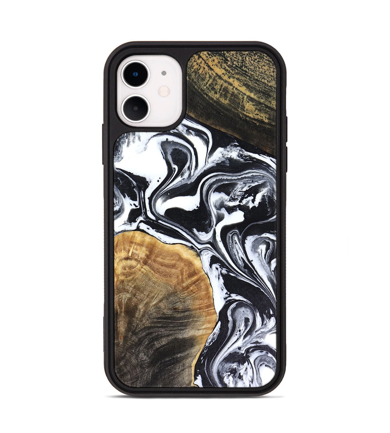 iPhone 11 Wood Phone Case - Marlena (Black & White, 816474)