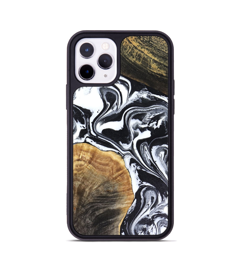 iPhone 11 Pro Wood Phone Case - Marlena (Black & White, 816474)