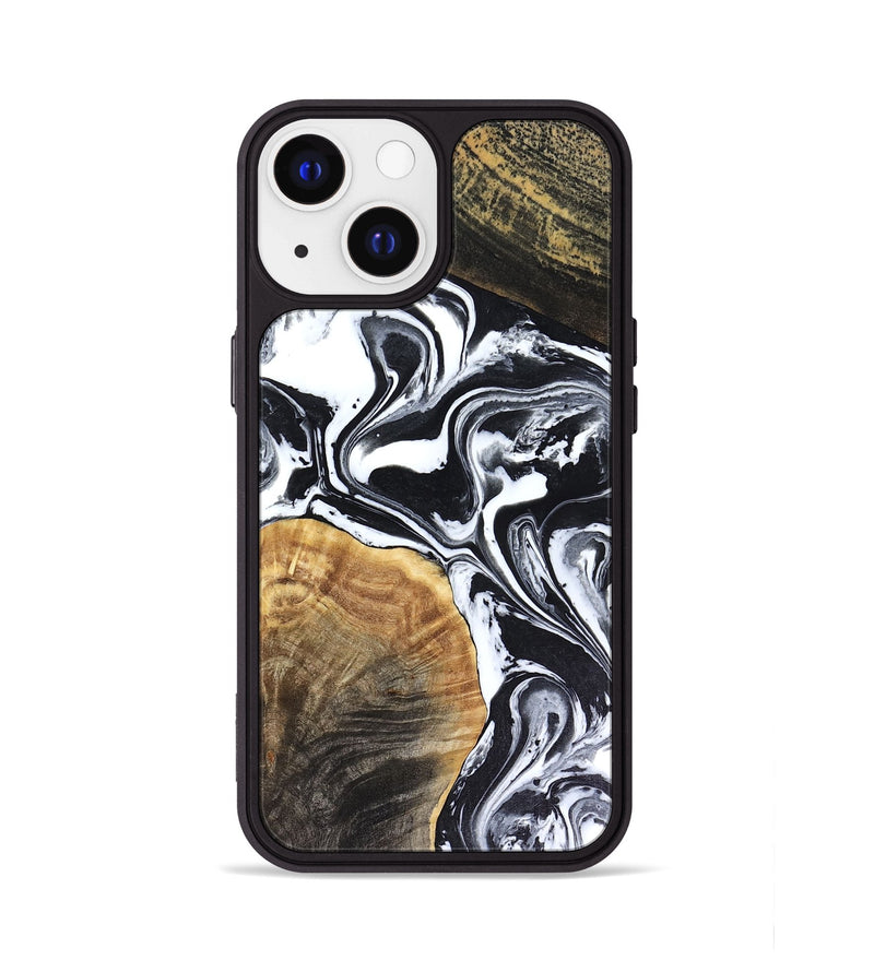 iPhone 13 Wood Phone Case - Marlena (Black & White, 816474)