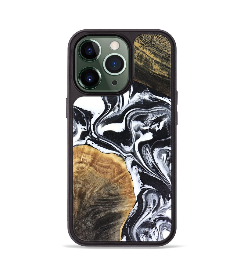 iPhone 13 Pro Wood Phone Case - Marlena (Black & White, 816474)