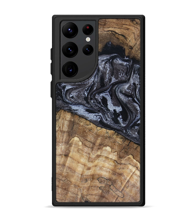 Galaxy S22 Ultra Wood Phone Case - Adlai (Black & White, 816475)
