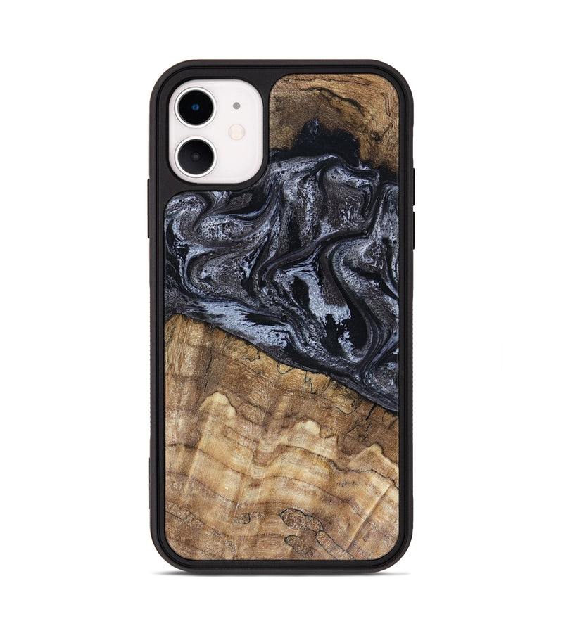 iPhone 11 Wood Phone Case - Adlai (Black & White, 816475)