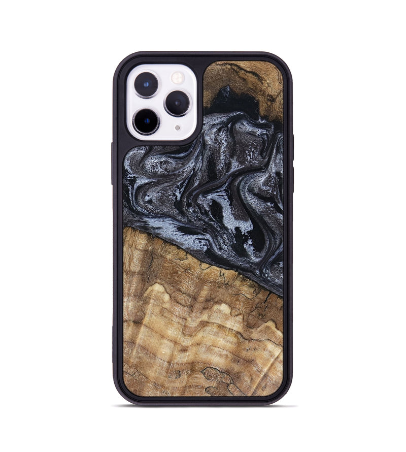 iPhone 11 Pro Wood Phone Case - Adlai (Black & White, 816475)