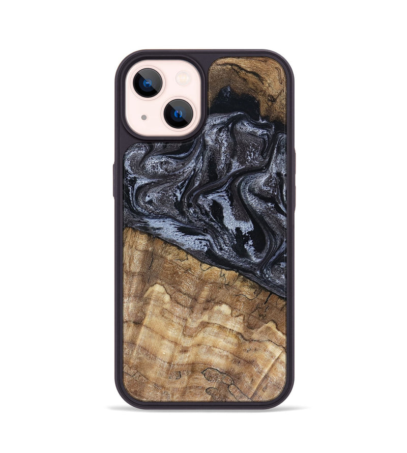 iPhone 14 Wood Phone Case - Adlai (Black & White, 816475)
