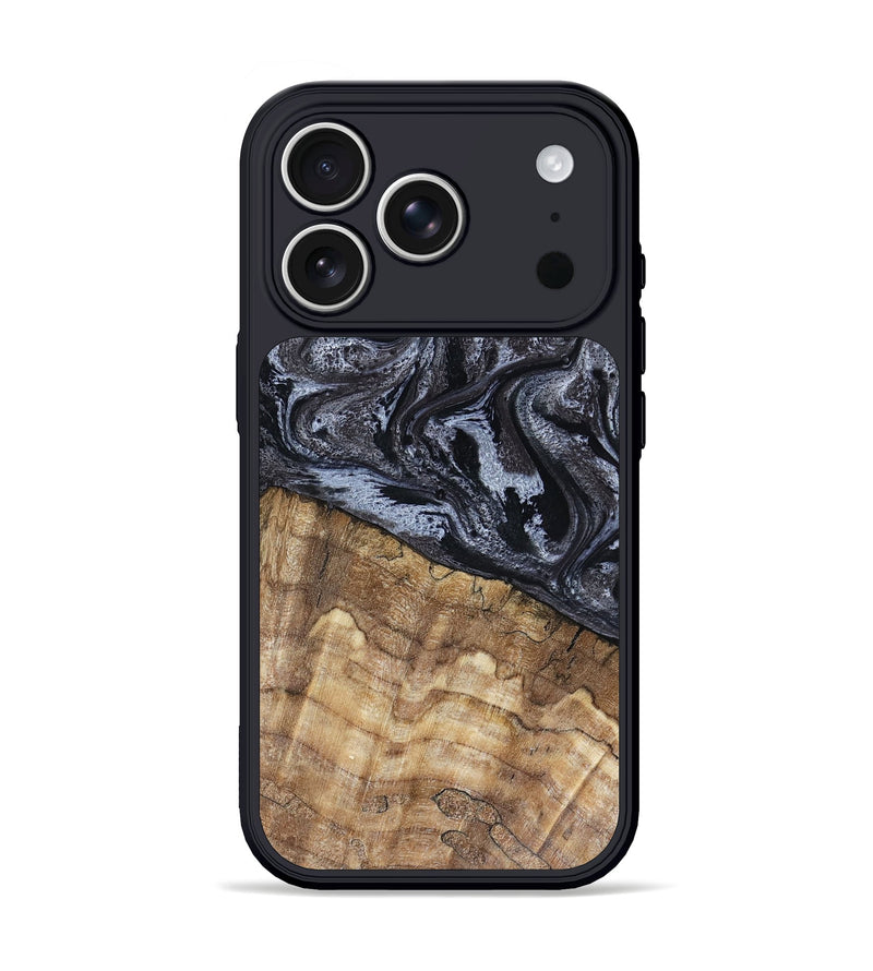 iPhone 17 Pro Wood Phone Case - Adlai (Black & White, 816475)