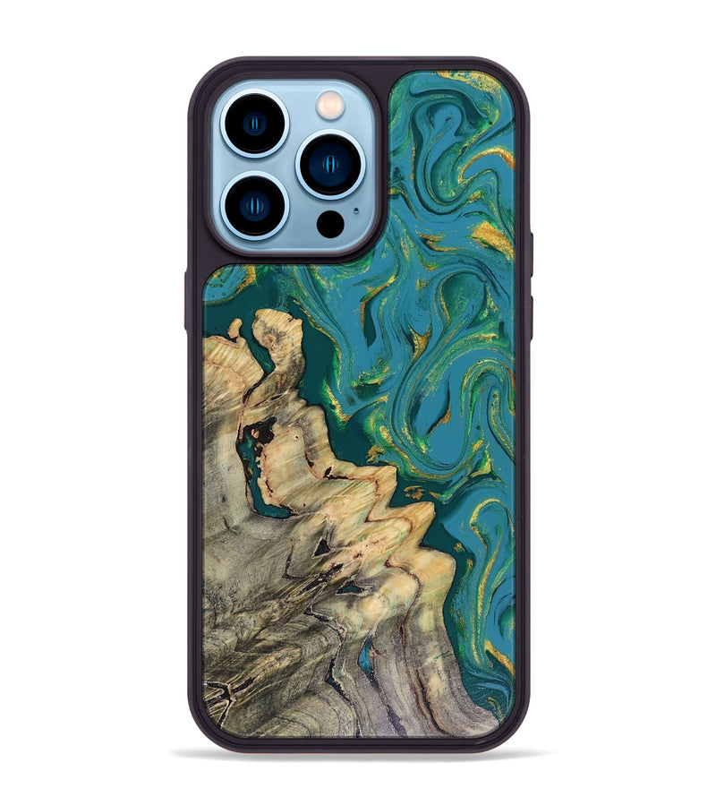 iPhone 14 Pro Max Wood Phone Case - Lindsay (Green, 816478)