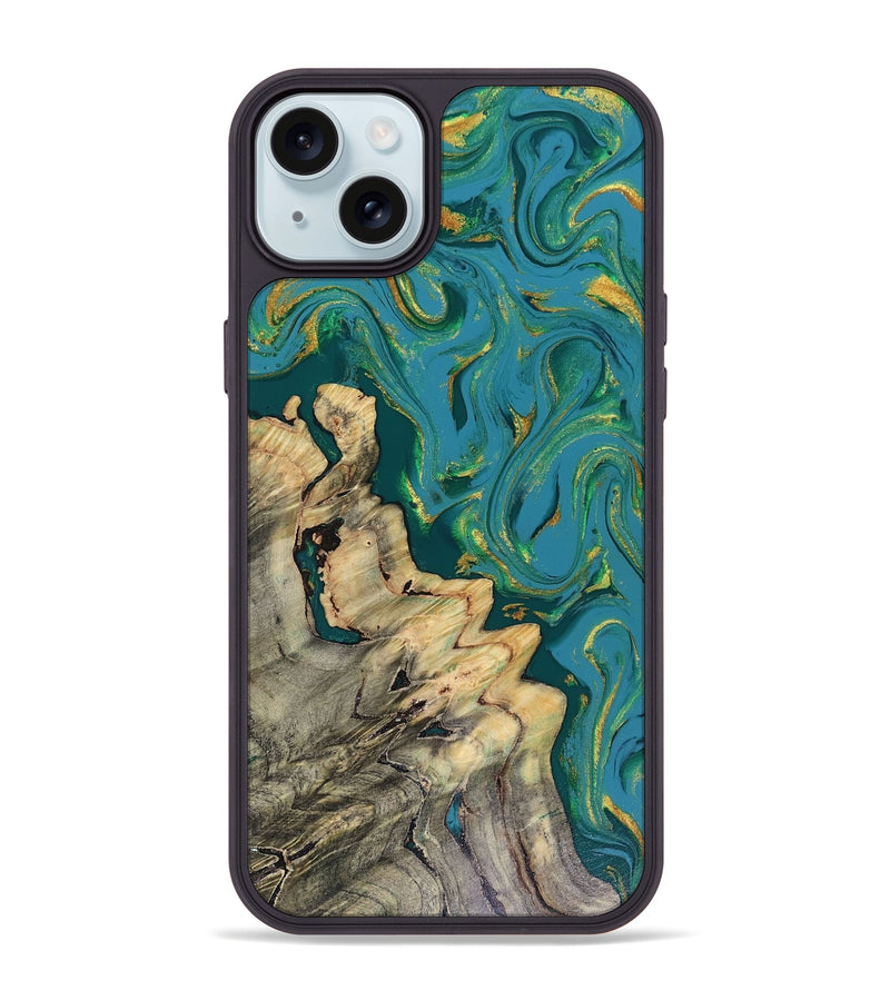 iPhone 15 Plus Wood Phone Case - Lindsay (Green, 816478)
