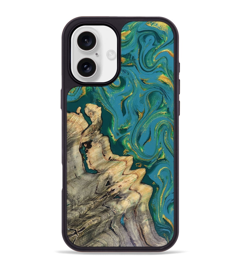 iPhone 16 Plus Wood Phone Case - Lindsay (Green, 816478)