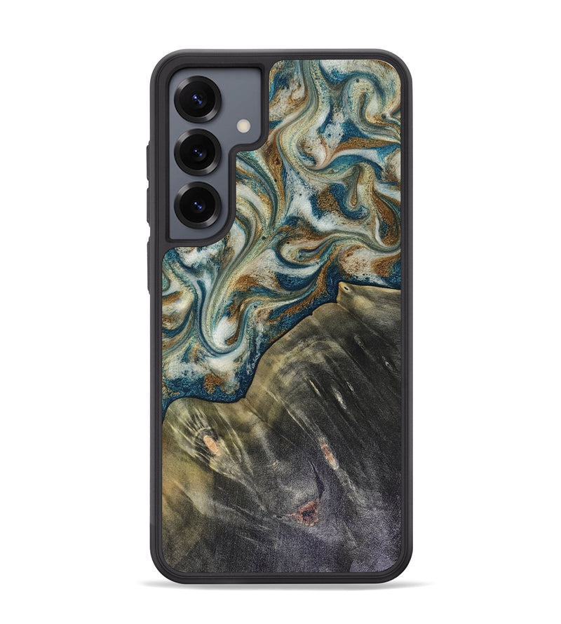 Galaxy S25 Plus Wood Phone Case - Sarah (Teal & Gold, 816479)