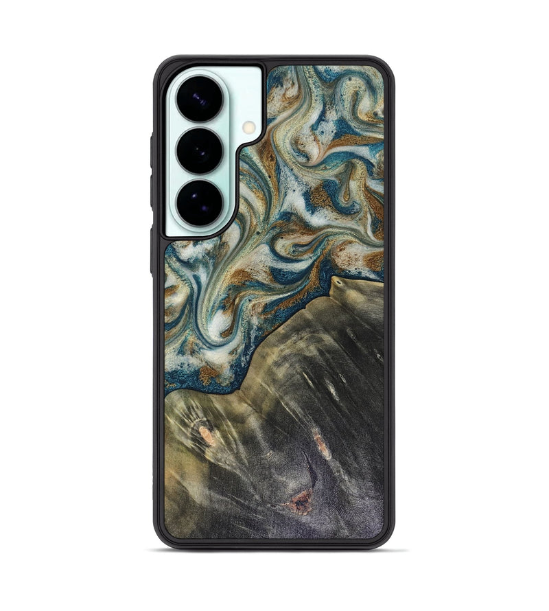 Galaxy S26 Plus Wood Phone Case - Sarah (Teal & Gold, 816479)