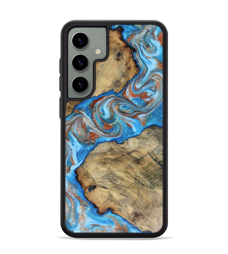 Galaxy S24 Plus Wood Phone Case - Kizzie (Teal & Gold, 816480)