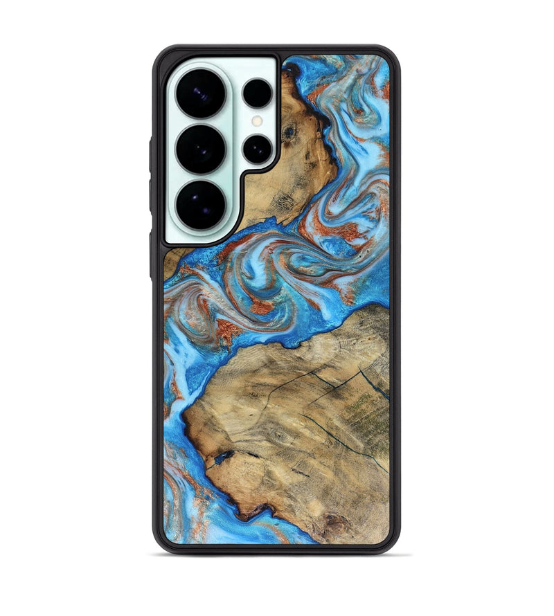Galaxy S26 Ultra Wood Phone Case - Kizzie (Teal & Gold, 816480)