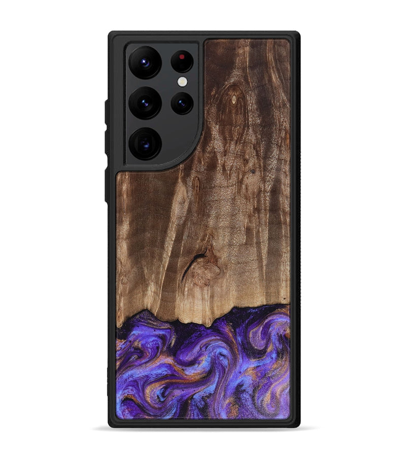 Galaxy S22 Ultra Wood Phone Case - Allan (Purple, 816481)