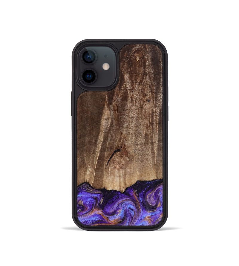 iPhone 12 mini Wood Phone Case - Allan (Purple, 816481)