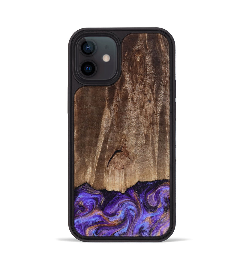 iPhone 12 Wood Phone Case - Allan (Purple, 816481)