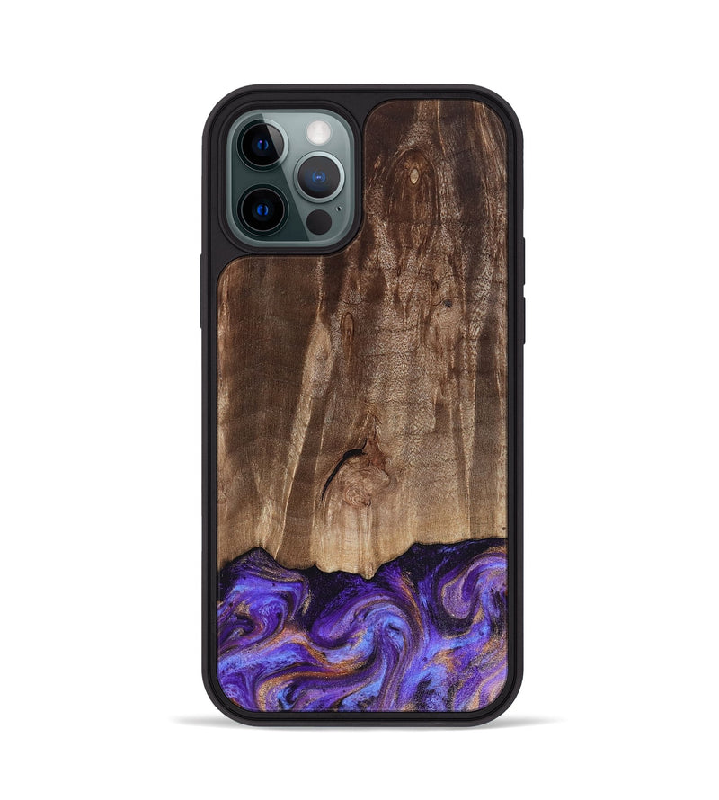 iPhone 12 Pro Wood Phone Case - Allan (Purple, 816481)