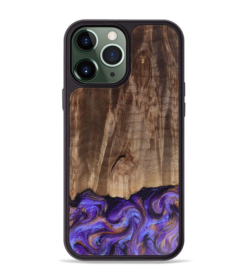 iPhone 13 Pro Max Wood Phone Case - Allan (Purple, 816481)